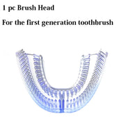 U Shape 360 Degree Automatic Lazy Sonic Electric Toothbrush Cold Blue Light Tooth Whitening Tool Ultrasonic Tooth Cleaner Brush
