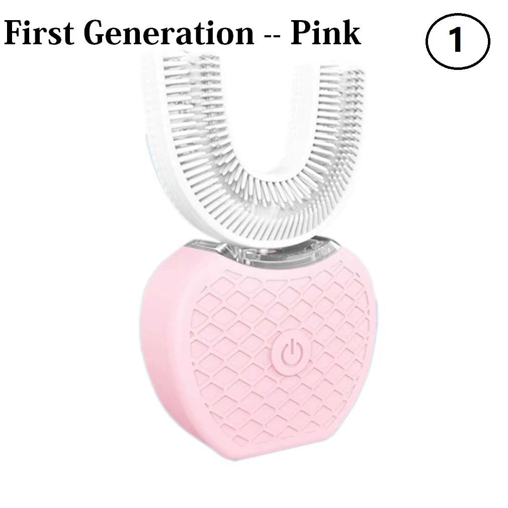 U Shape 360 Degree Automatic Lazy Sonic Electric Toothbrush Cold Blue Light Tooth Whitening Tool Ultrasonic Tooth Cleaner Brush