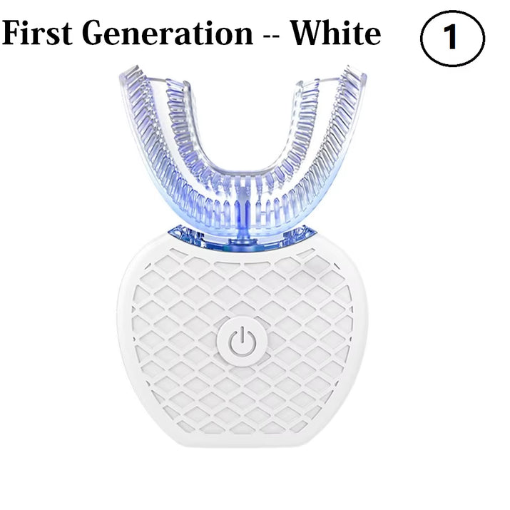 U Shape 360 Degree Automatic Lazy Sonic Electric Toothbrush Cold Blue Light Tooth Whitening Tool Ultrasonic Tooth Cleaner Brush
