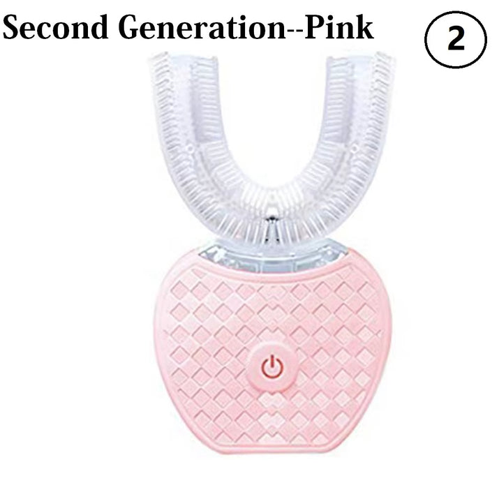 U Shape 360 Degree Automatic Lazy Sonic Electric Toothbrush Cold Blue Light Tooth Whitening Tool Ultrasonic Tooth Cleaner Brush