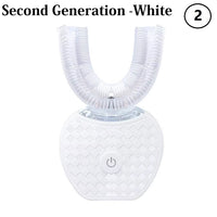 U Shape 360 Degree Automatic Lazy Sonic Electric Toothbrush Cold Blue Light Tooth Whitening Tool Ultrasonic Tooth Cleaner Brush