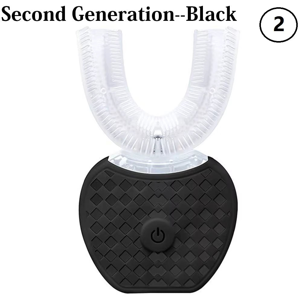 U Shape 360 Degree Automatic Lazy Sonic Electric Toothbrush Cold Blue Light Tooth Whitening Tool Ultrasonic Tooth Cleaner Brush
